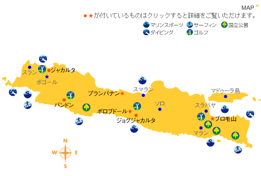 ジャワ島Map
